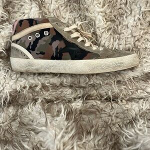 Golden Goose Camouflage Sneakers - Pink, Black, Tan